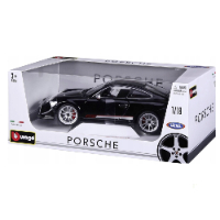 דגם מכונית פורשה גי טי 3 אר אס - Bburago Porsche 911 GT3 RS 4.0 Black 1:18