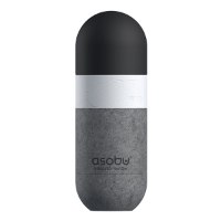 ORB בקבוק תרמי "קפסולה" נירוסטה חם/קר עם מכסה שמשמש ככוס מבית ASOBU