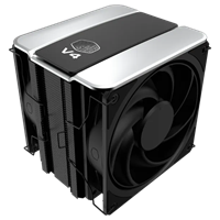 קירור למעבד CoolerMaster V4 ALPHA 3DHP Black 240W TDP Air Cooler