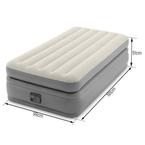מזרן מתנפח יחיד Comfort עם משאבה מובנית ‎191×99×51‎ ס״מ | INTEX | מק״ט ‎64162‎ | קפיץ קפוץ