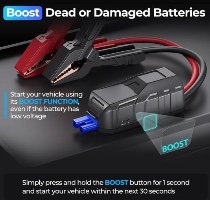 Topdon V2200 Plus בוסטר התנעה עוצמתי לרכב עם תאורת חירום