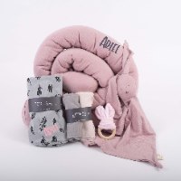 מתנה ליולדת- Luly Bunny- נחשוש,שמיכה, חיתולי בד וארנב שמיכי