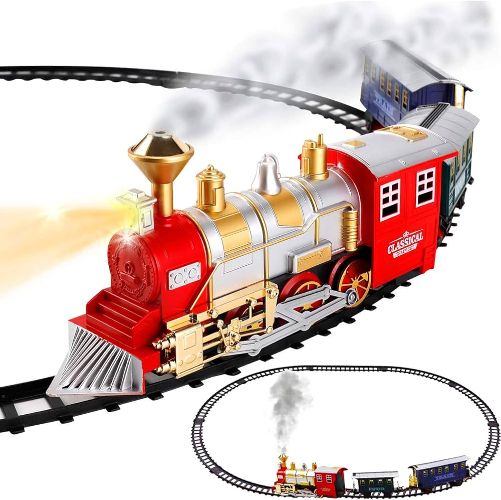 צעצועי שירן - רכבת בטריה אורות ועשן 15 חלקים
