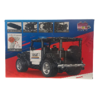 ג'יפ משטרה להרכבה נטען 488 חלקים ושלט RC רחוק - Pingao Blocks 70023 1:16
