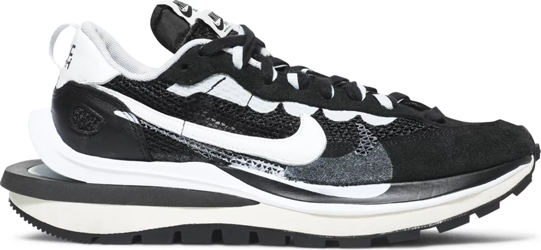 sacai x VaporWaffle Black White