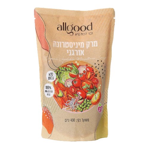 מרק ירקות מינסטרונה אורגני 400 גרם - allgood