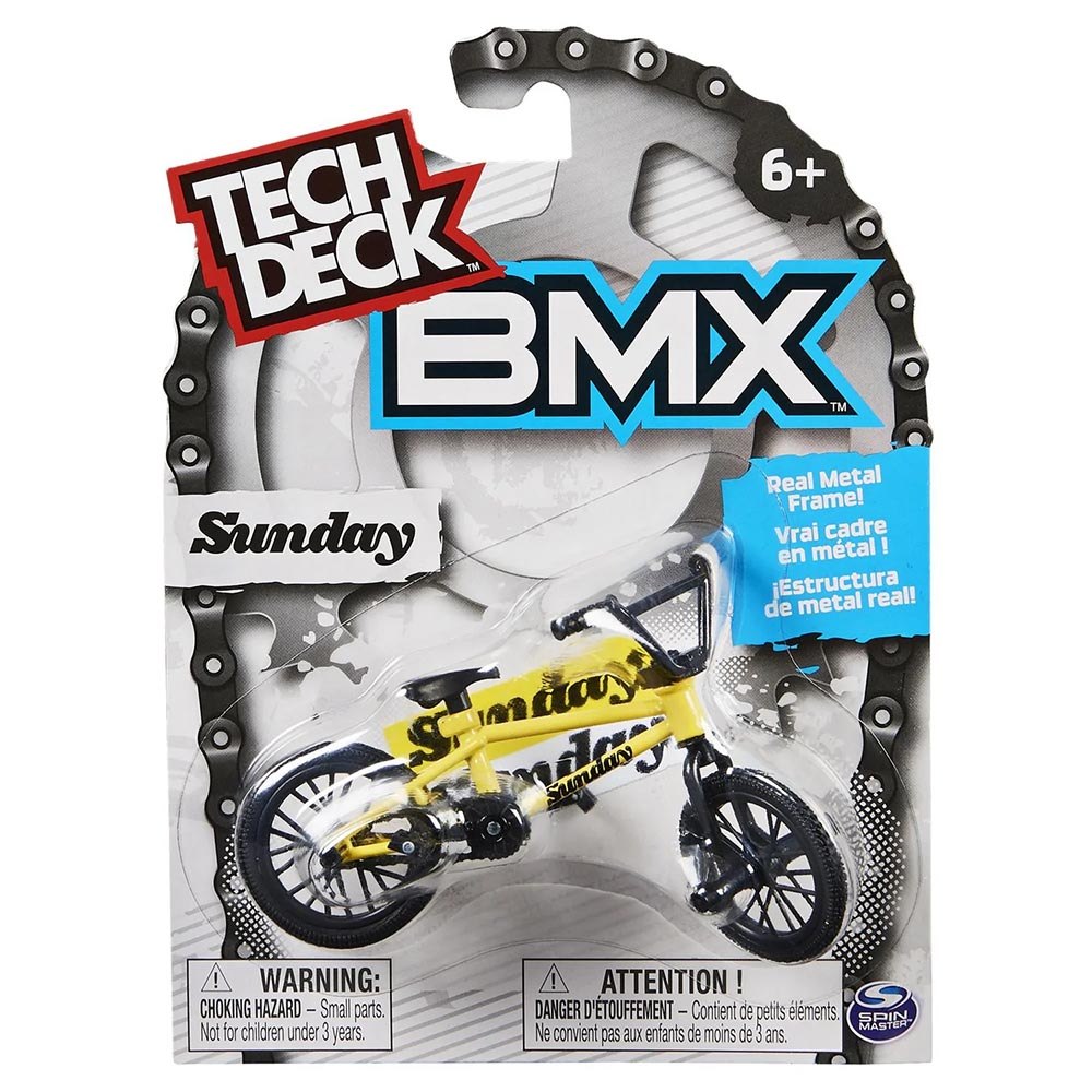 טק דק אופניים אצבעות צהוב שחור TECH DECK BMX FINGER BIKE SUNDAY