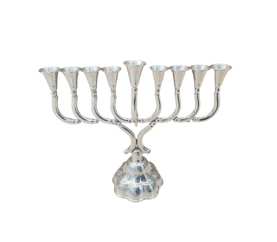 חנוכיה מכסף טהור דגם דגם טלסין- - 25 סמ | שמחות אונליין