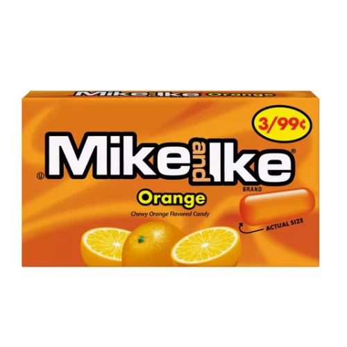 סוכריות ג'לי מייק&אייק בקופסא קטנה בטעם תפוז חמוץ 🍊 22 גרם