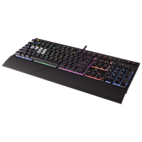 מקלדת גיימינג מכאנית Corsair STRAFE RGB Cherry MX Silent עבר