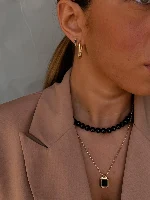 עגילי ריס |עגיל חישוק מרובע