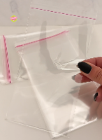 שקיות צלופן עם פס דבק 10/15 ס''מ 50 יחידות