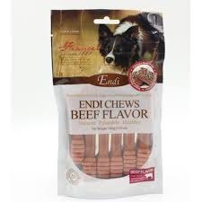 חטיף דנטלי לכלבים אנדי מברשת שיניים בקר 100 גרם - ENDI CHEWS BEEF FLAVOR 100G