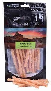 חטיף אלפא דוג מקלוני עוף ואורז 80 גרם