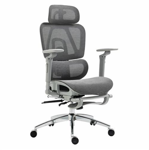 כיסא רשת גיימינג משרדי Octopus OCT-823 אפור עם משענת רגליים