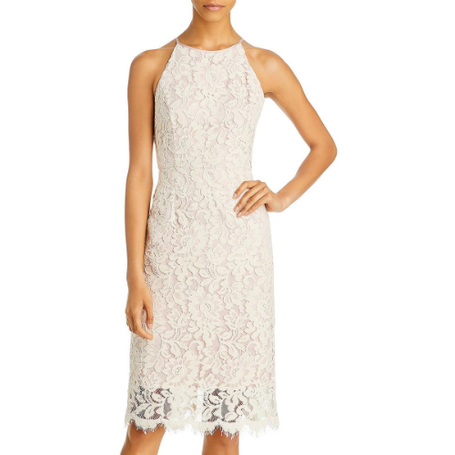 ELIZA J Womens Lace Midi Formal Cocktail and Party Dress Size M