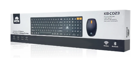 סט מקלדת ועכבר אלחוטיים/בלוטות’ דגם KB-C023 מבית באפאלו
