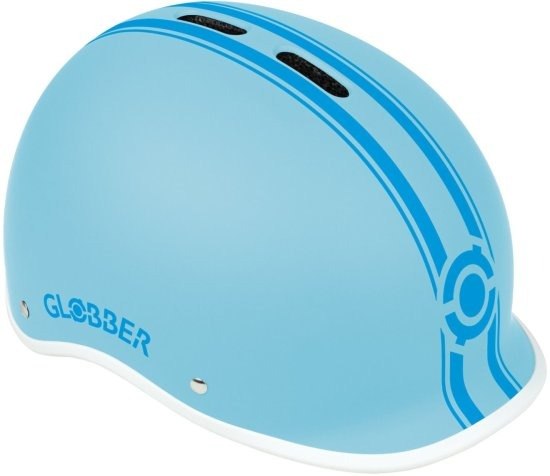 קסדת רכיבה לילדים Globber Master להיקף ראש 47-51 ס"מ עם תאורה אחורית בצבע כחול פסטל
