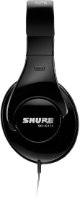 אוזניות מקצועיות Shure SRH240A – פריט בודד שחור מבריק עם לוגו Shure וכבל בתחתית