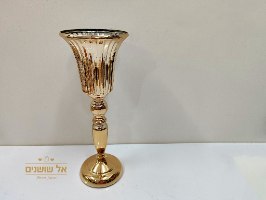 אגרטל על רגל מוזהב 40 ס"מ