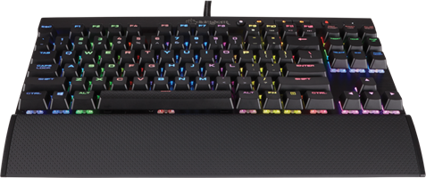 מקלדת גיימינג מכאנית Corsair K65 LUX RGB Cherry MX Red עברית/אנגלית