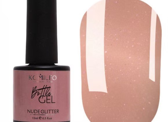ג׳ל בנייה בבקבוק קומילפו 15 מ"ל – ניוד NUDE GLITTER