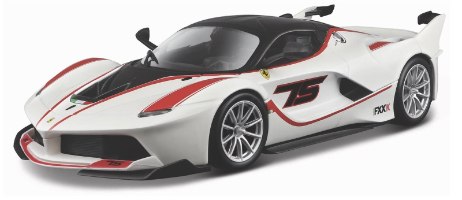 דגם בוראגו מכונית פרארי לבנה Bburago Ferrari FXX-K White 1/24