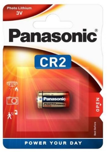 Panasonic CR2 3V Photo Lithium Battery  סוללה למצלמות CR15270, CR2, DLCR2, EL1CR2, ELCR2, VCR2NP