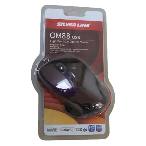 עכבר Silver Line OM88 חוטי USB בגוון סגול