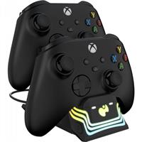 מטען מהיר כפול כולל סוללות לשלטי XBOX עם תאורת RG