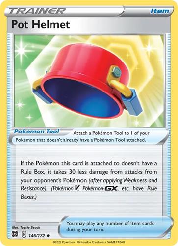 קלף בודד single פוקימון - pot helmet - Brilliant Stars - 146/172 - BULK - אנגלית