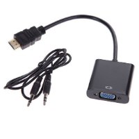 HDMI TO VGA Adapter + שמע Gold Touch
