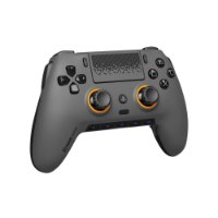בקר גיימינג אלחוטי צבע אפור Scuf Omega – בקר אפור עם טבעות כתומות סביב הג