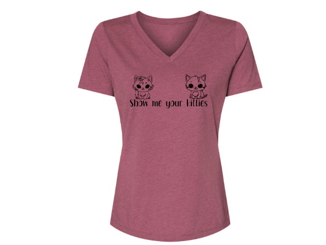 טישירט מצחיקה SHOW ME YOUR KITTIES