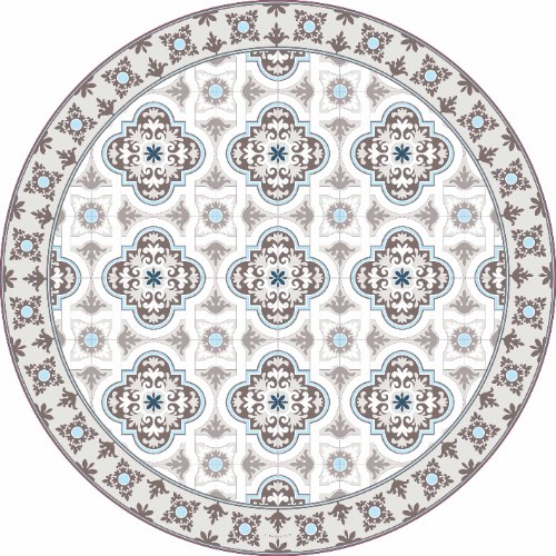 שטיח פי.וי.סי עגול נווה צדק  TIVA DESIGN קיים בגדלים שונים