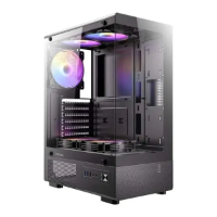 מארז Antec VCX300 ARGB Black Mid-Tower ATX 5x120mm Fans include