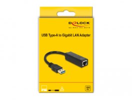 מתאם רשת Delock Adapter USB 3.1 Type-A male to Gigabit LAN