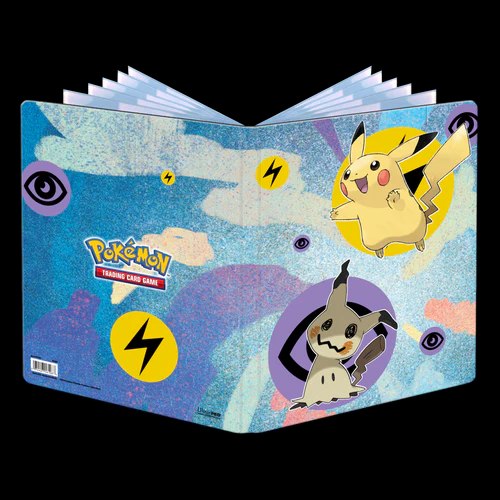 אלבום לקלפי פוקימון מעוצב 180 קלפים Ultra Pro Pikachu & Mimikyu 9-Pocket Portfolio for Pokémon