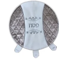 כיסוי מצה לפסח עגול דמוי עור וקטיפה דגם fin