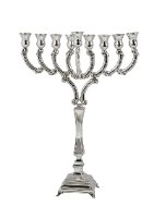 חנוכיה מכסף טהור p1