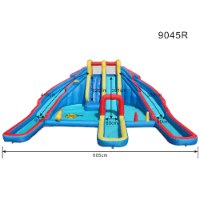 פארק מים מתנפח ענק לילדים עם 3 מגלשות HappyHop מק"ט 9045R