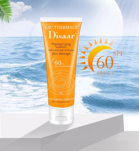 קרם לחות והגנה מקרני השמש עם מקדם הגנה 60 SPF לשיזוף בריא