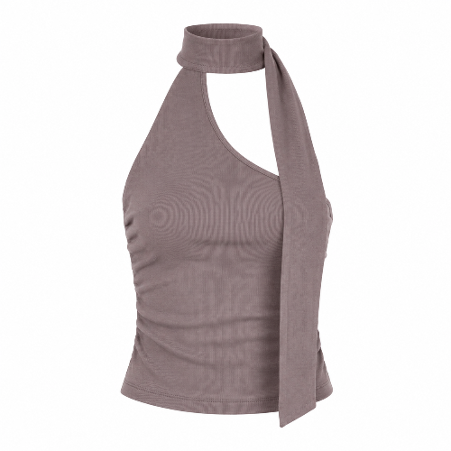 ONE SHOLDER TOP- MOCA