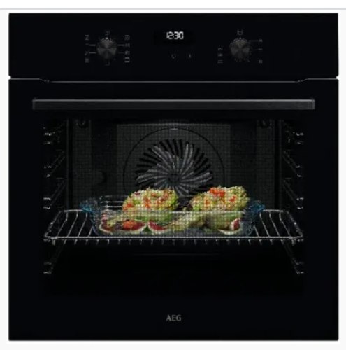 תנור בנוי 71 ליטר דגם AEG ABU51201B זכוכית שחורה