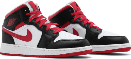 Air Jordan 1 Mid GS White Very Berry