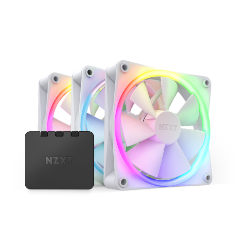 סט 3 מאווררים ובקר NZXT F120RGB 120MM RGB WHITE TRIPLE PACK FANS