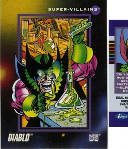 קלף בודד מארוול marvel - diablo - Universe Series 3 - 109