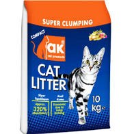 איי קיי חול לחתולים מתגבש דק 10 ק"ג - AK CAT LITTER