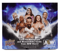 Upper Deck TCG AEW Wrestling Hobby 16-Box Case 2022 קופסת 16 חבילות קלפים מקוריים