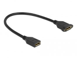 כבל מאריך לפאנל Delock DisplayPort 1.2 Extension cable Panel-mount  4K 60 Hz 1 m